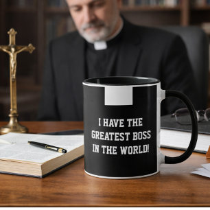 Mug Catholique prêtre Noir Clergé Collar Religieux