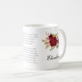Mug Catholique Rose Crucifix Prière Bridesmaid (Devant droit)