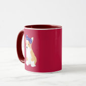 Mug Cathy le patriotique du corgi américain du 4 (Devant gauche)