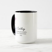 Mug Cathy Rendre le monde meilleur depuis 1955. (Devant gauche)