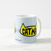 MUG "CATMAN" MENS AMOUREUX DES CHATS RETRO LOGO (Devant droit)