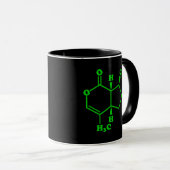 Mug Catnip Nepetalactone Formule chimique moléculaire (Devant droit)