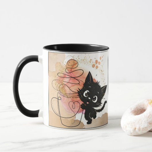 Mug Cats & Café...ma Furrvorite ! :) Mignonne, Drôle (Avec donut)