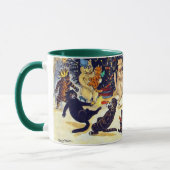 Mug Cat's Christmas Party, Louis Wain (Gauche)