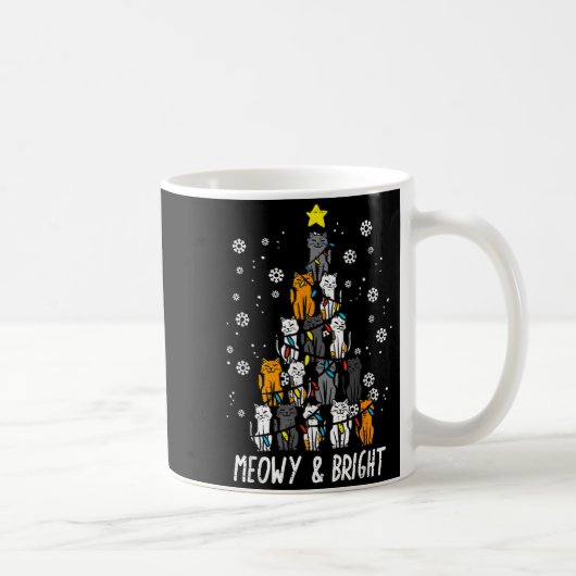 Mug Cats Christmas Tree Meowy Bright Cute Xmas Girls K (Droite)