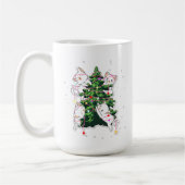 Mug cats climbing and decorating a Christmas tree (Gauche)