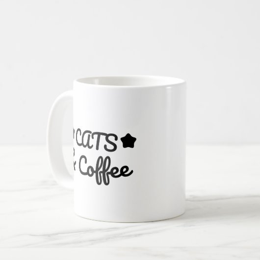 Mug Cats & Coffee -  Cat Lover Gift (Devant gauche)