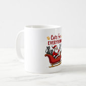 Mug Cats For Everybody Christmas Cat Funny Xmas Women  (Devant gauche)