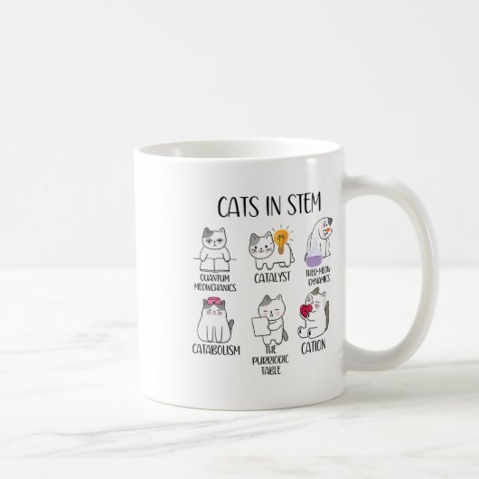 Mug Cats In Stem Funny Science Meme Scientist Nerd Cat (Droite)