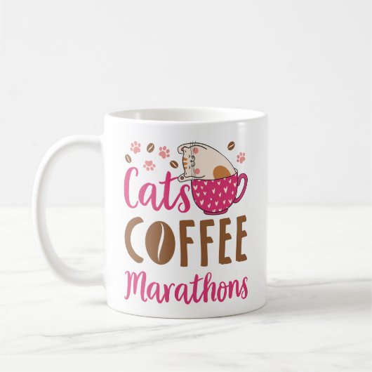 Mug Cats Marathons de café Marathon Runner (Gauche)