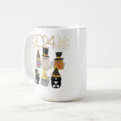 Mug Cats mignons Fête du Nouvel An (Devant gauche)