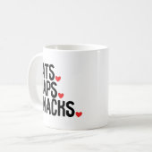 Mug Cats Naps Snacks - Amoureux de les chats (Devant gauche)