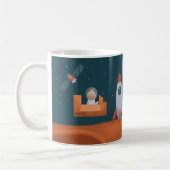 Mug Catstronaut Whimsical dans l'espace, Chats sur Mar (Gauche)