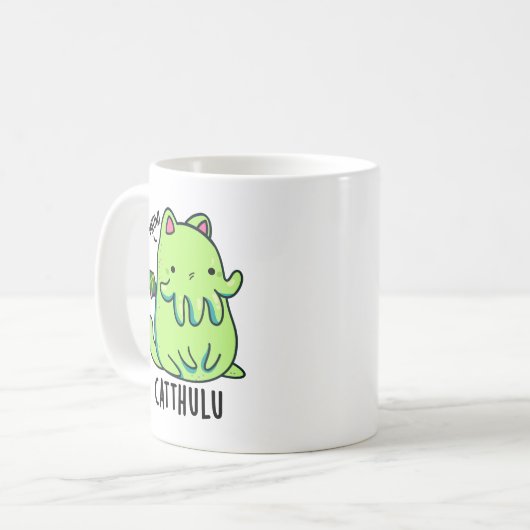 Mug Catthulu Funny Cthulhu Cat Pun (Devant gauche)