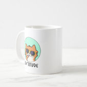Mug Cattitude Blague de Chat Drôle (Devant gauche)