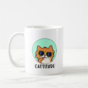 Mug Cattitude Cute Attitude Cat Pun