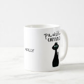 Mug Cattitude provocatrice Cat Humour Nom du devis (Devant droit)