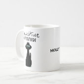 Mug Cattitude provocatrice Cat Humour Nom du devis (Devant gauche)