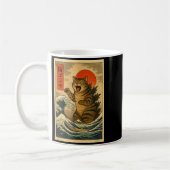 Mug Catzilla Cat Japanese Art Funny Cat For Men Women  (Gauche)