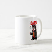 Mug Catzilla - Drôle Chat Godzilla Mashup (Devant droit)