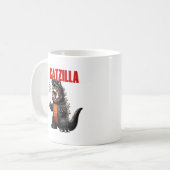 Mug Catzilla - Drôle Chat Godzilla Mashup (Devant gauche)