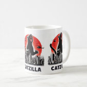 Mug Catzilla Funny Chat Rampage Epic Feline Monster Ch (Devant droit)