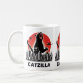 Mug Catzilla Funny Chat Rampage Epic Feline Monster Ch (Gauche)
