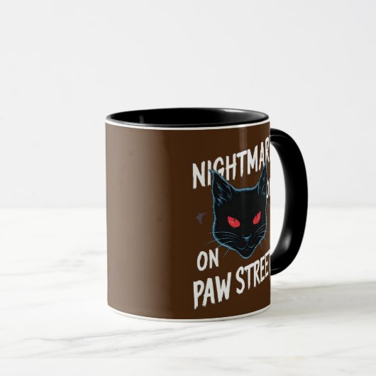 Mug Cauchemar noir (Devant droit)