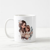 Mug Caution adorable mère et fille (3) (Gauche)