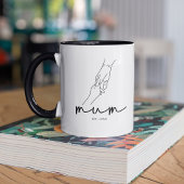 Mug Caution mère et mère-enfant moderne