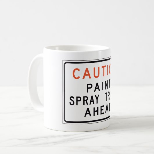 Mug Caution Paint Spray Truck Ahead (Devant gauche)