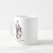 Mug Caution père et fille noire (8) (Devant gauche)