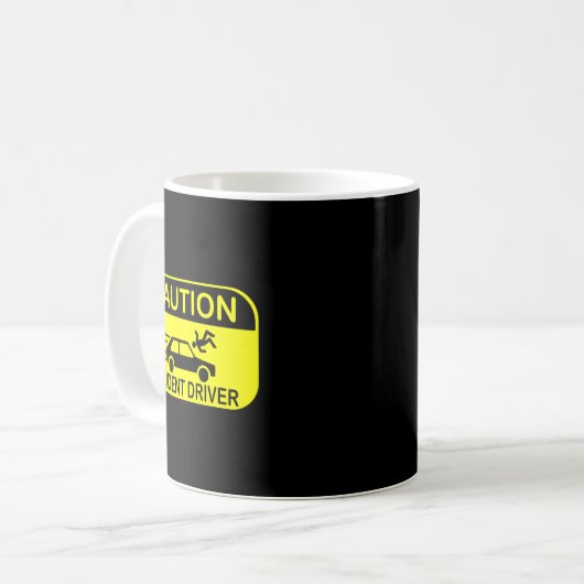Mug Caution Student Driver Funny  (Devant gauche)