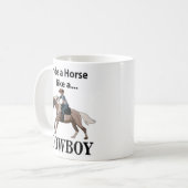 Mug Cavalier à Cheval Comme Un Cowboy (Devant gauche)