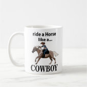 Mug Cavalier à Cheval Comme Un Cowboy (Gauche)