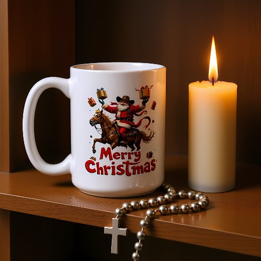 Mug Cavalier à cheval Joyeux Noël
