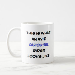 Mug cavalier de carrousel, avide