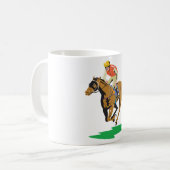 Mug Cavalier de course de chevaux au galop (Devant gauche)
