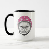Mug Cavalier de moto de chat persan (Gauche)
