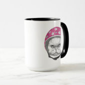 Mug Cavalier de moto de chat persan (Devant droit)