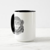 Mug Cavalier de moto de chimpanzé (Devant gauche)
