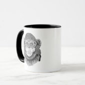 Mug Cavalier de moto de chimpanzé (Devant gauche)