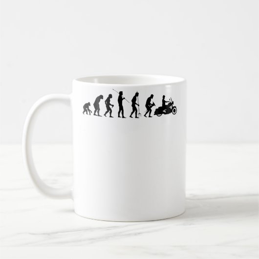 Mug Cavalier de moto d'évolution Motard Moto (Gauche)