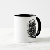 Mug Cavalier de moto Reaper voilé (Devant droit)