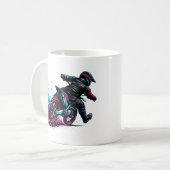 Mug Cavalier de motocross de style BD éclaboussé de bo (Devant gauche)