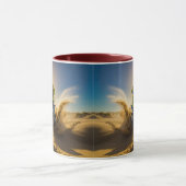 Mug Cavalier de motocross roulant dans les dunes (Centre)