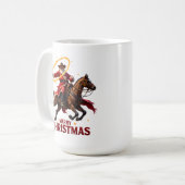 Mug Cavalier de Noël au Lasso (Devant gauche)