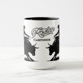 Mug Cavalier de taureau de rodéo personnalisé (Centre)