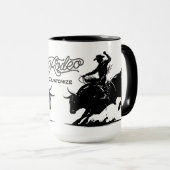 Mug Cavalier de taureau de rodéo personnalisé (Devant droit)