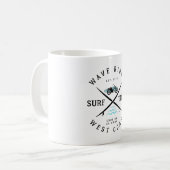 Mug Cavalier de vague temps de surf (Devant gauche)
